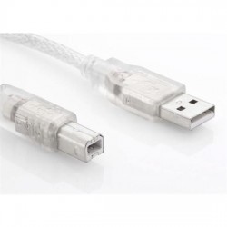 S-LINK SL-U2003  3m Şeffaf USB2.0 Yazıcı Kablosu