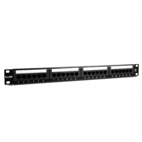 S-LINK SL-F624 24 PORT UTP CAT6 PATCH PANEL