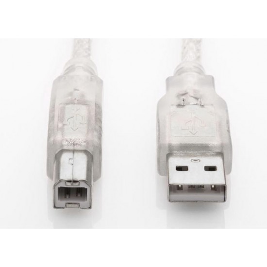 S-LINK SL-U2010  10m USB2.0  Şeffaf Yazıcı Kablo