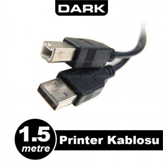 DARK USB2PRNL150  1,5m USB2.0 Yazıcı Kablosu