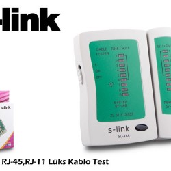 S-LINK SL-468 RJ-45,RJ-11 Lüks Kablo Test Cihazı