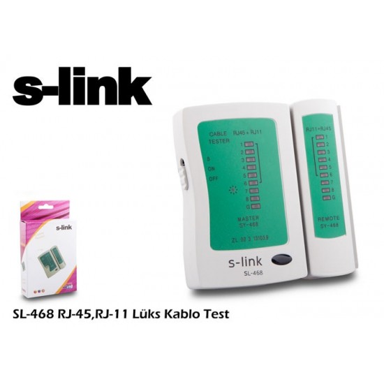 S-LINK SL-468 RJ-45,RJ-11 Lüks Kablo Test Cihazı