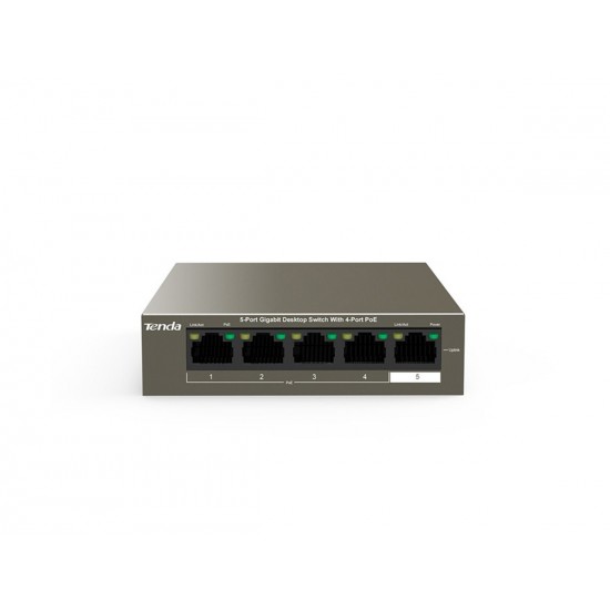 TENDA TEG1105P-4-63W 5-Port Gigabit (4xPoE 63W) Desktop Switch
