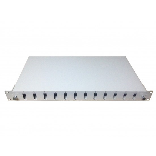 FİBER PANEL 1U 12 PORT KASETLİ SC-DX BEYAZ