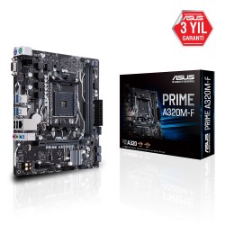ASUS PRIME A320M-F AMD A320 AM4 Ryzen DDR4 3200(O.C.) MHz USB 3.1 Anakart