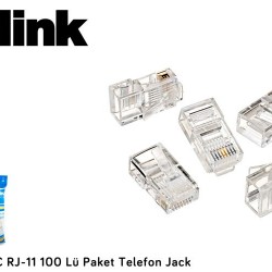 S-LINK SL-6P2C RJ-11 100 Lü Paket Telefon Jack