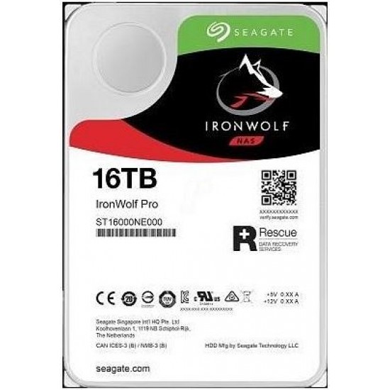 SEAGATE IRONWOLF PRO 16 TB 7200RPM 7/24 DATA KURTARMALI 1-16 Yuvalı Nas için