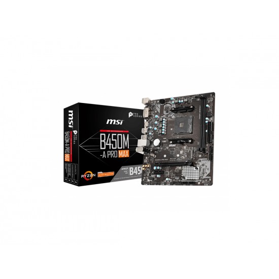 MSI B450M-A PRO MAX AM4 DDR4 3466(OC) DVI HDMI M.2 USB3.2 mATX