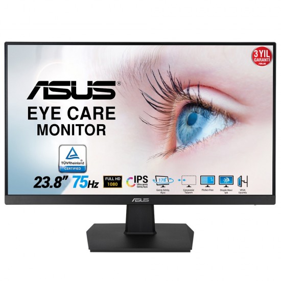 23.8 ASUS VA24EHE 75Hz Full HD (1920x1080) IPS Eye Care HDMI D-Sub