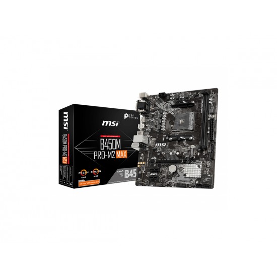 MSI B450M PRO-M2 MAX AM4 DDR4 3466(OC) DVI VGA HDMI M.2 USB3.2 mATX
