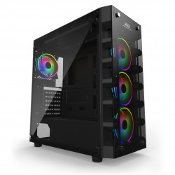 PowerBoost X59RGB Powersız Tempered Glass 4 x RGB Fanlı Gaming Kasa