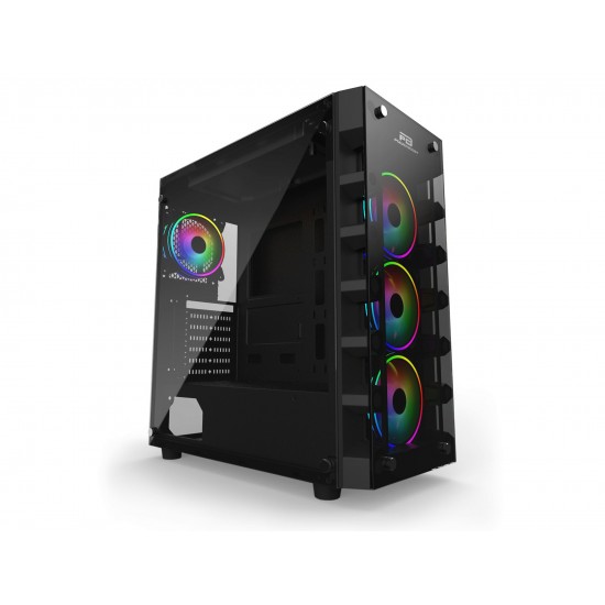 PowerBoost X59RGB Powersız Tempered Glass 4 x RGB Fanlı Gaming Kasa