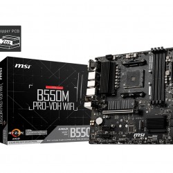 MSI B550M PRO-VDH WIFI AM4 DDR4 4400(OC) HDMI DVı VGA  M.2 USB3.2 WIFI MATX
