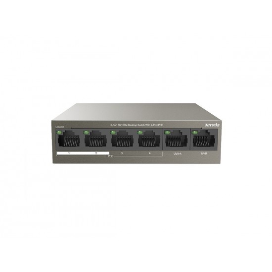 TENDA TEF1106P-4-63W 6-Port Megabit (4xPoE 63W) Desktop Switch