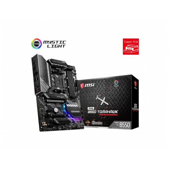 MSI MAG B550 TOMAHAWK AM4 DDR4 5100(OC) HDMI DP M.2 USB3.2 RGB ATX