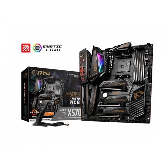 MSI MEG X570 ACE AM4 DDR4 4600 MHZ (OC) 3 x M.2 USB 3.2 WIFI 2X LAN RGB ATX
