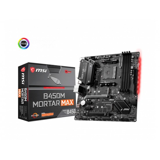 MSI B450M MORTAR MAX AM4 DDR4 3466(OC)HDMI DP 2x M.2 USB3.2 mATX