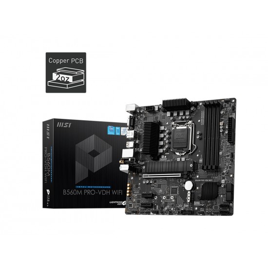 MSI B560M PRO-VDH WIFI SOKET 1200 DDR4 5066 (OC) PCI-E Gen 4 ,M.2 USB3.2  1x 2.5