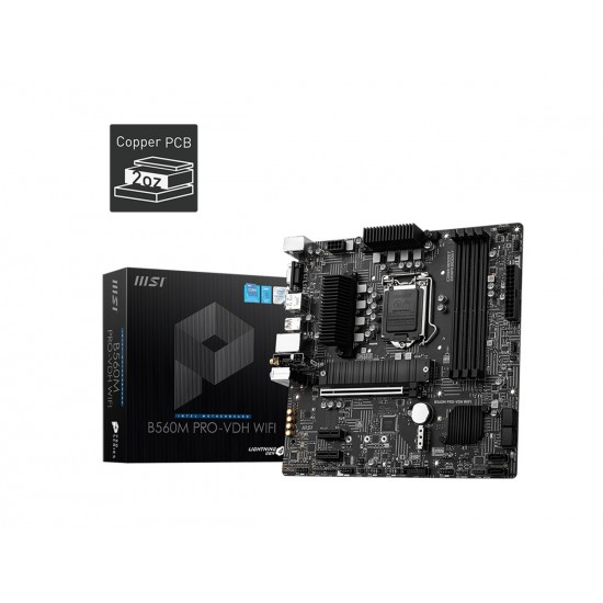 MSI B560M PRO WIFI SOKET 1200 DDR4 5200 (OC) PCI-E Gen 4 ,M.2 USB3.2  1x 2.5G LA
