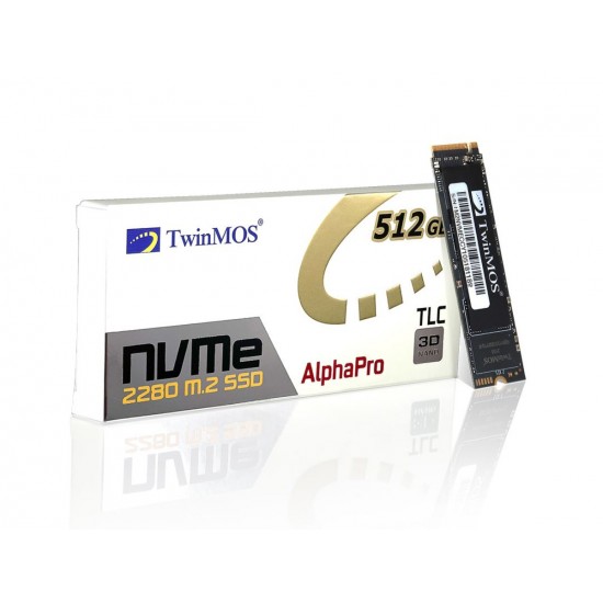 TwinMOS 512GB M.2 PCIe NVMe SSD (2455Mb-1832Mb/s) 3DNAND