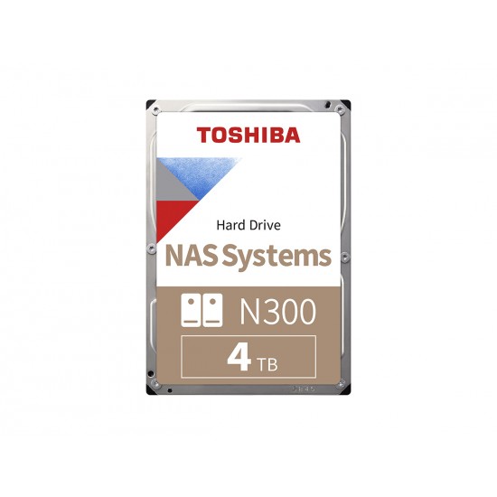 TOSHIBA N300 4TB 7200RPM SATA3  128MB  7/24  1-8  Yuvalı Nas için