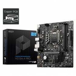 MSI H510M-A PRO SOKET 1200 DDR4 3200 PCI-E Gen 4 ,M.2 USB3.2 1x 1G LAN mATX