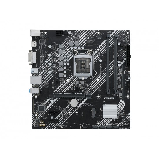 ASUS PRIME H410M-K R2.0 Intel H410 LGA1200 DDR4 2933 DVI USB3.2 mATX 64GB Ram De