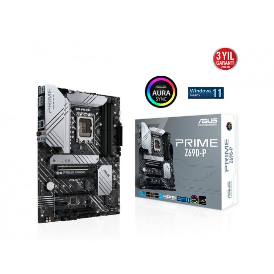 ASUS PRIME Z690-P D4 DDR4 5333mhz(OC) RGB M.2 1700p ATX Anakart