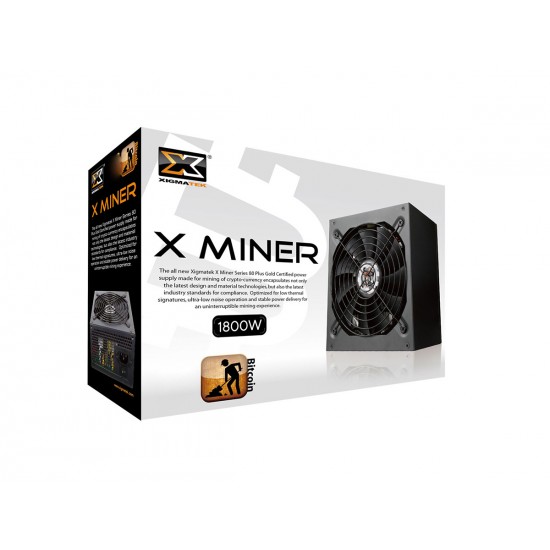 Xigmatek BT-1800W EN9757 X Miner 1800W 92 PLUS 16*PCIe VGA Soket 14cm Fanlı Bitc