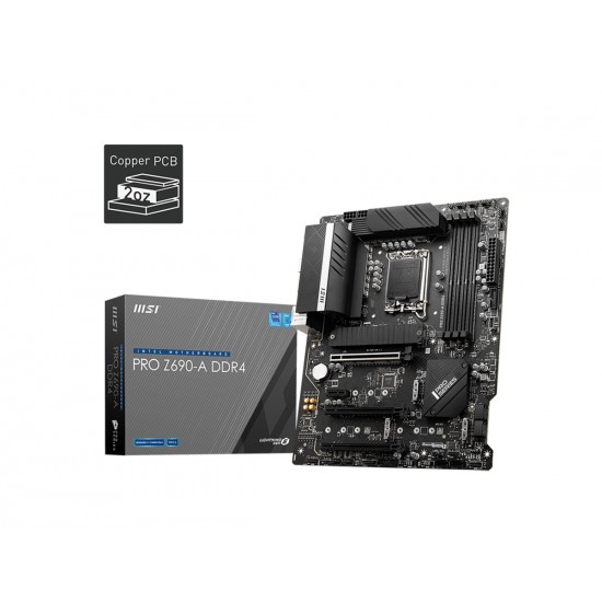MSI PRO Z690-A DDR4 SOKET 1700 DDR4 5200 (OC) PCI-E Gen 5 ,M.2 USB3.2 2.5G LAN A