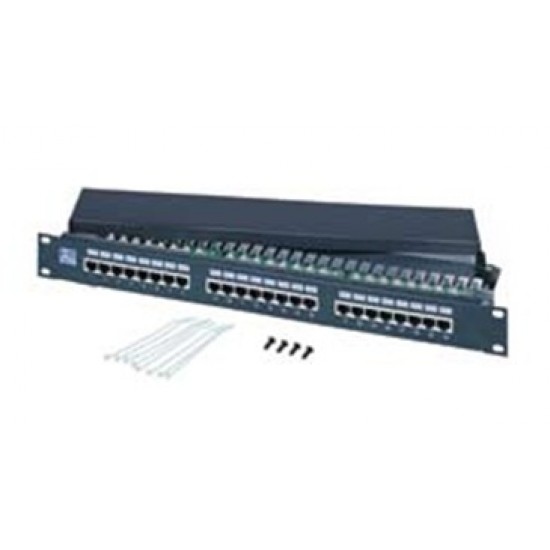 HCS 24 port FTP CAT 5e 19’’ Dolu Patch Panel RJ-45 LSA+/110 IDC 1u T568 A/B