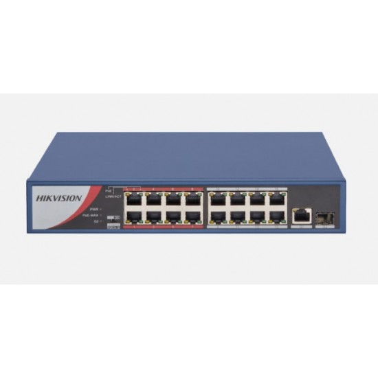 HIKVISION. DS-3E0318P-E/M 16 Port Megabit (16xPoE, 130W) Switch