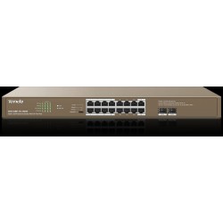 TENDA TEG1118P-16-250W 16-Port Gigabit (16xPoE 250W), 2xSFP Switch